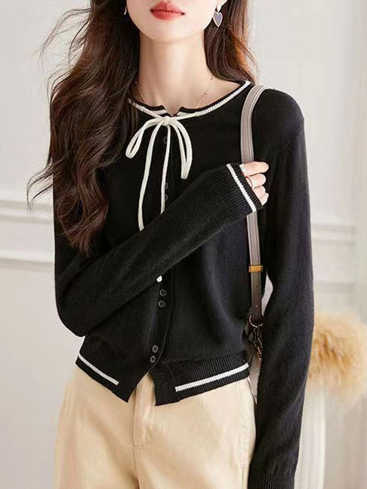 Anna Classic Bow Knitted Cardigan