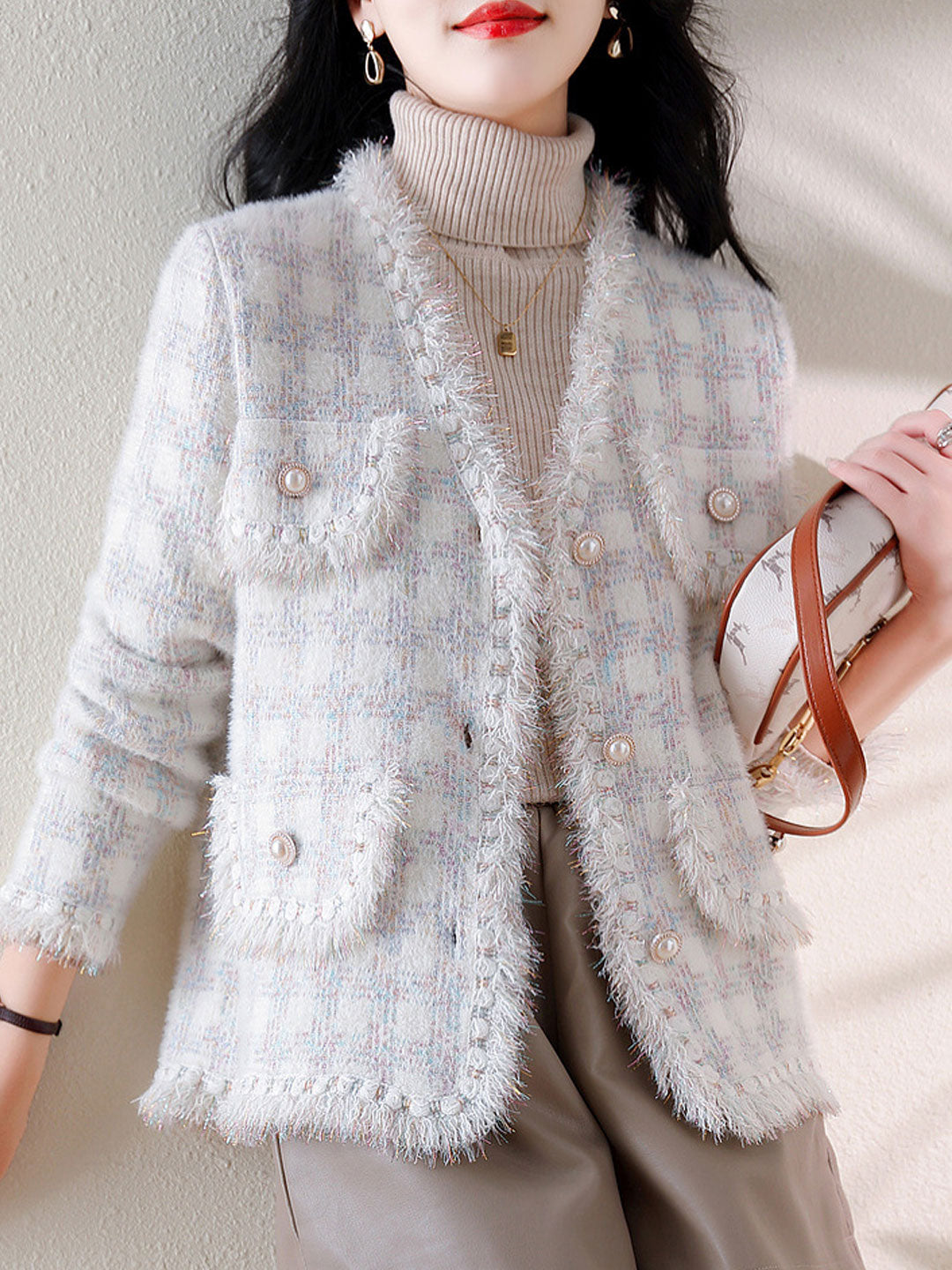 Kayla Elegant V-Neck Loose Knitted Cardigan