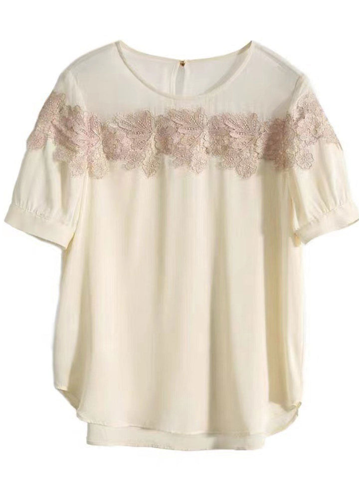 Mya Retro Embroidered Floral Shirt