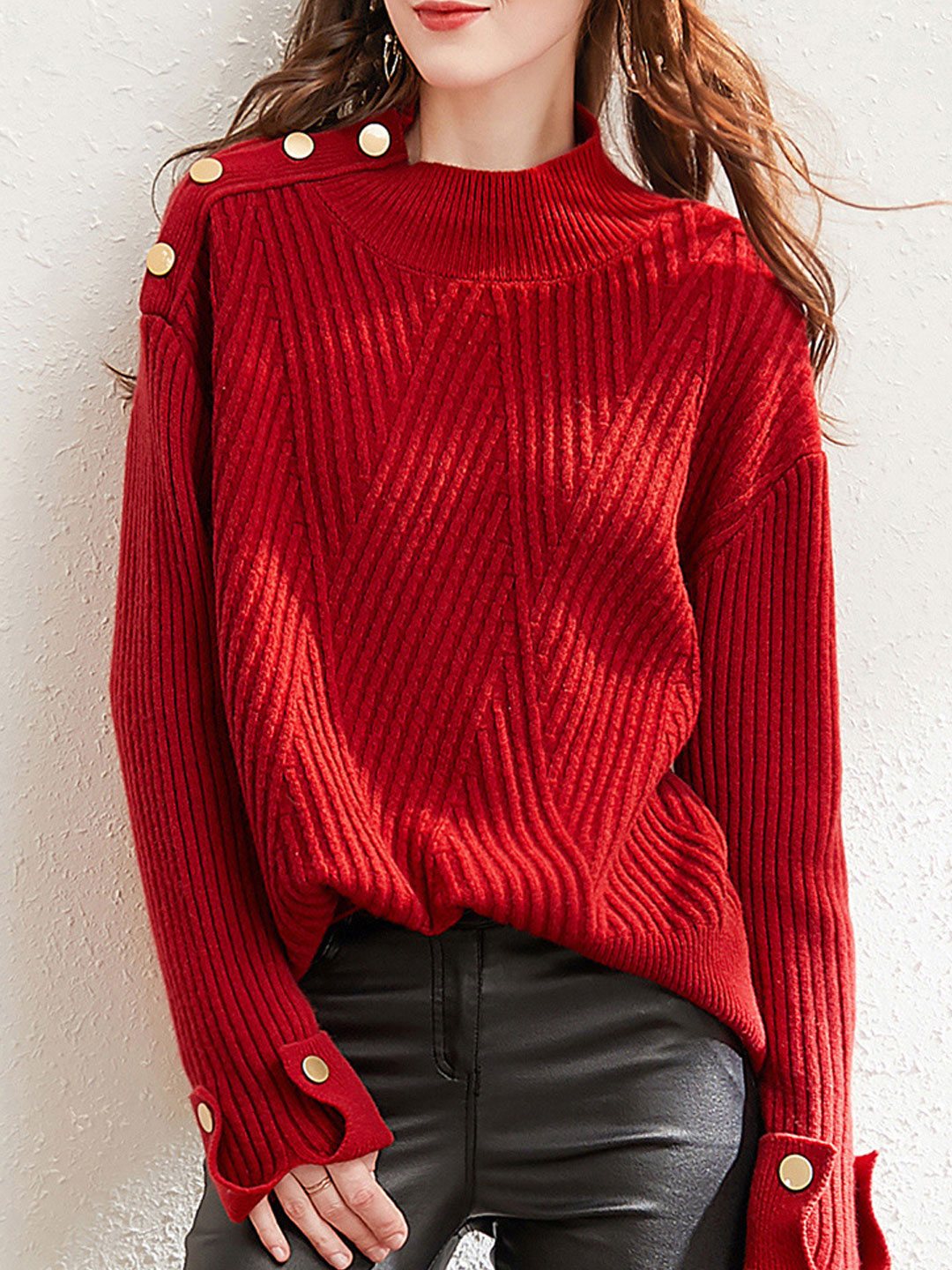 Olivia Casual Loose Knitted Pullover Sweater