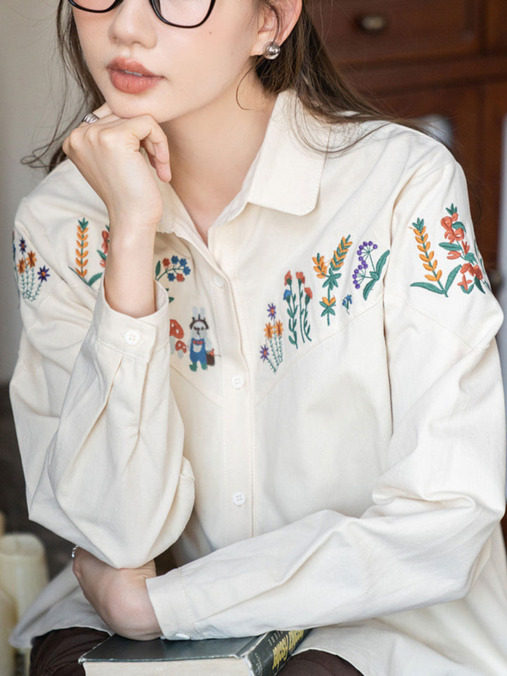 Faith Casual Polo Collar Embroidered Shirt