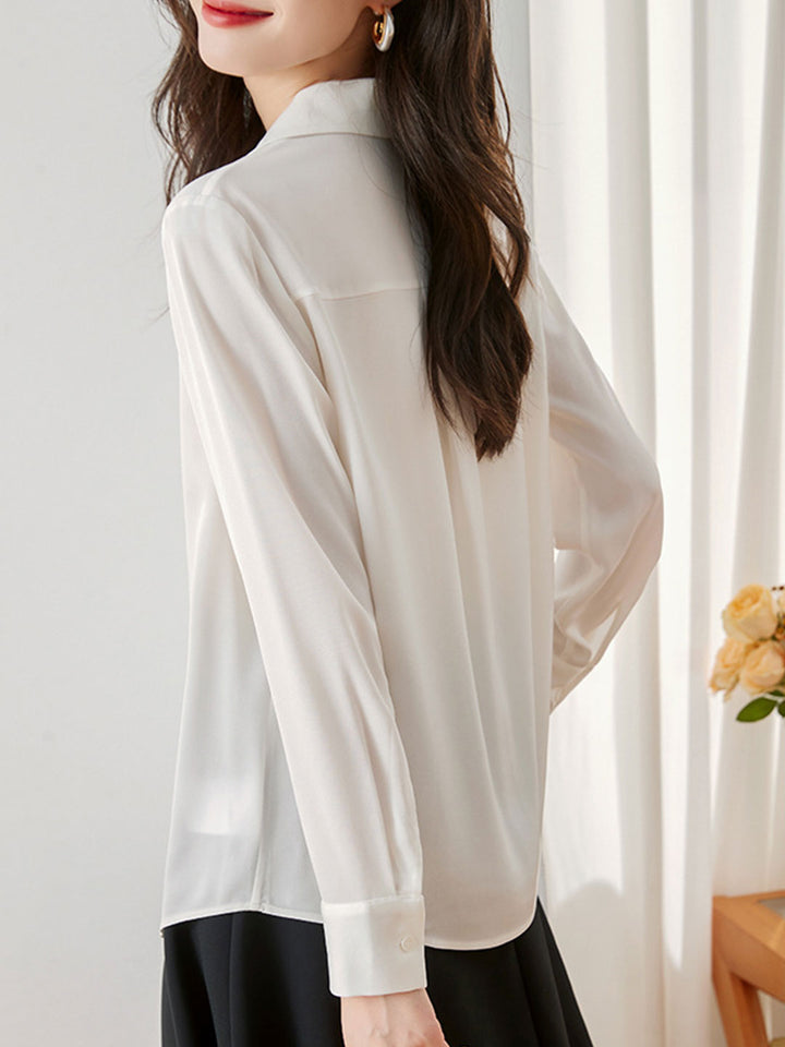 Sophia Elegant Drawstring Bow Shirt