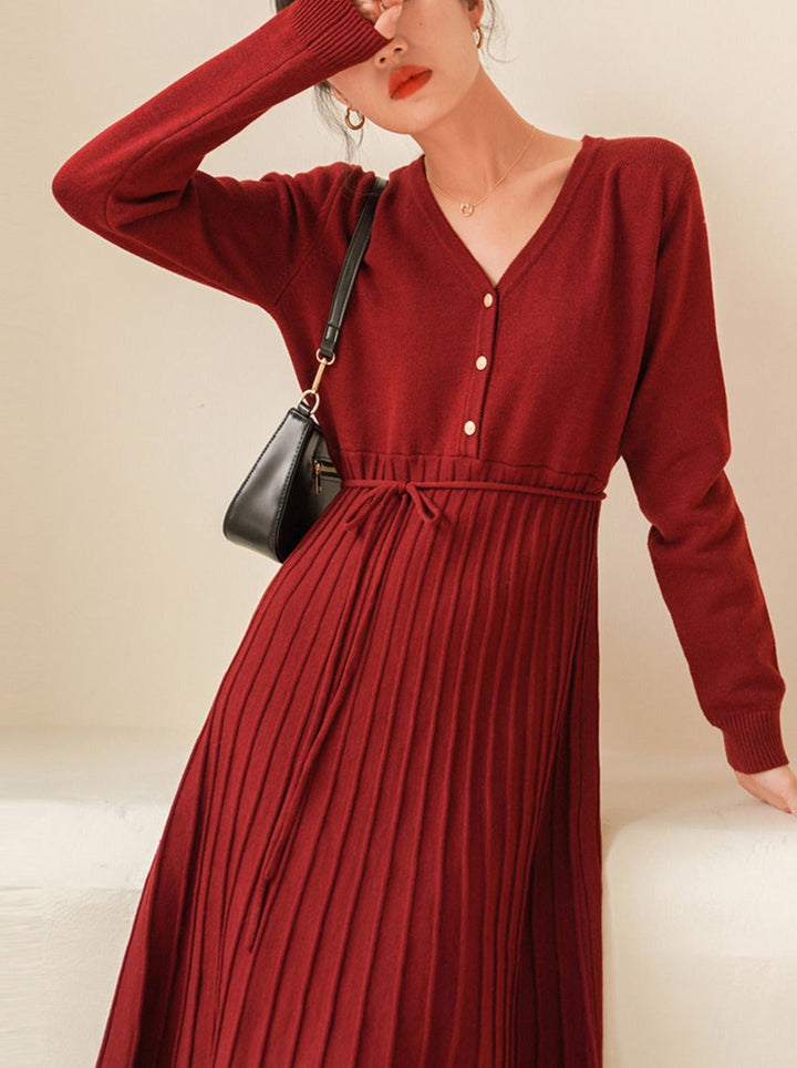 Kora Classic V-neck Knit Dress