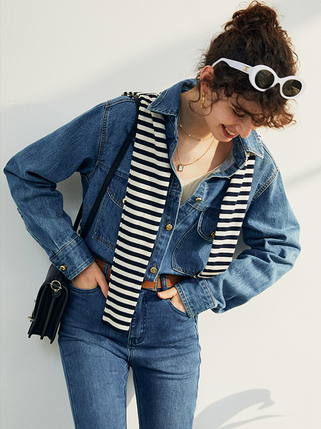 Maria Vintage Style Denim Jacket