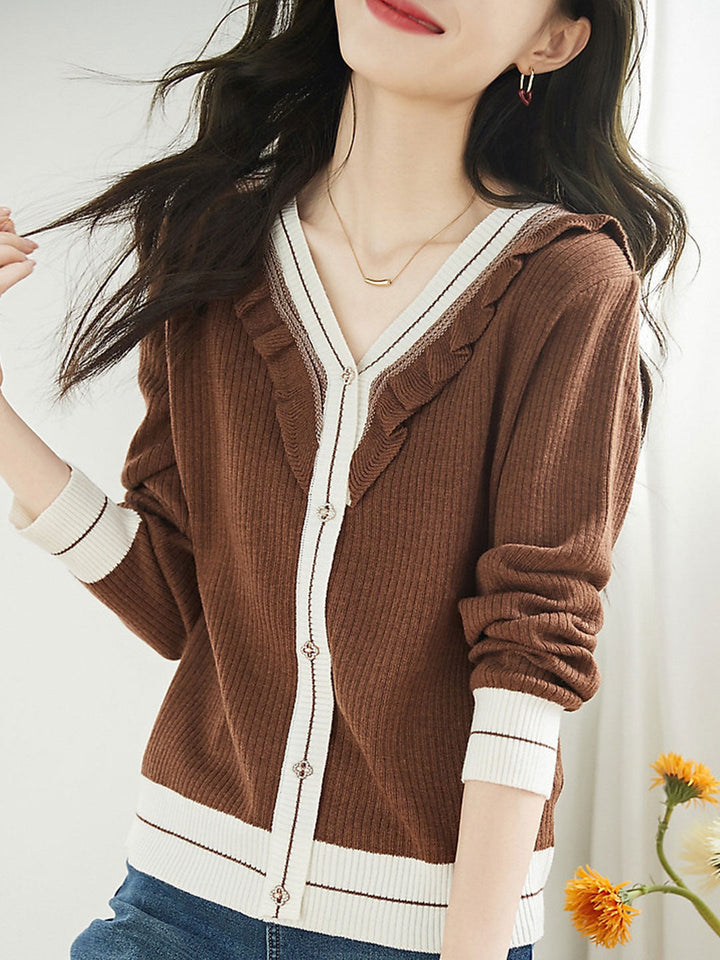 Olivia Retro Auricular Knitted Sweater