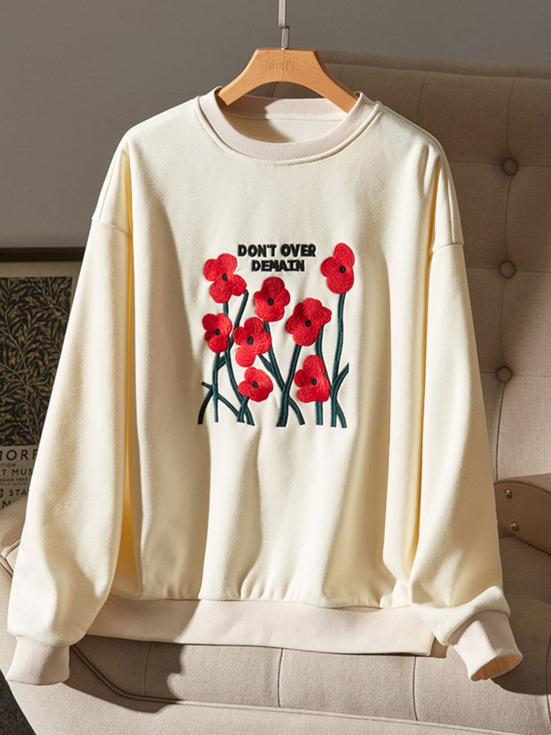 Zoey Loose Embroidered Sweatshirt