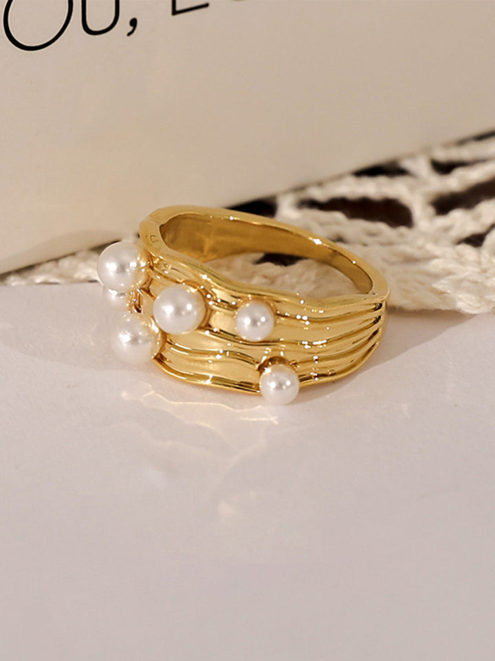 Elegant Highlight Pearl Embellished Ring